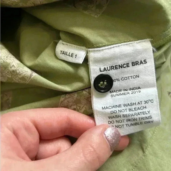 Laurence bras French printed playsuit romper in green paisley print in size 1 - Picture 11 of 12